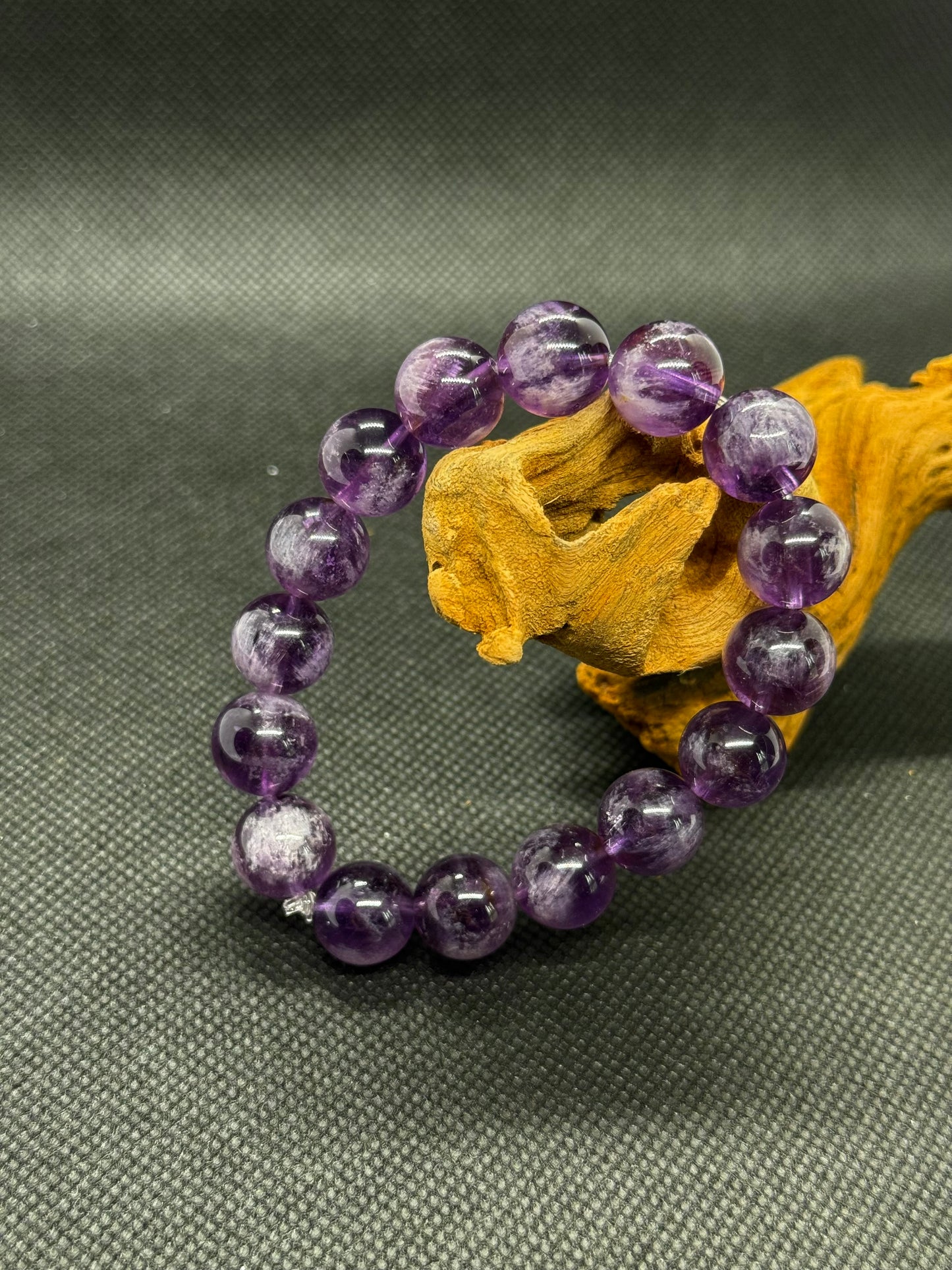 Natural Amethyst Bracelet|10mm Cosmic Vortex|Viral Healing Jewelry