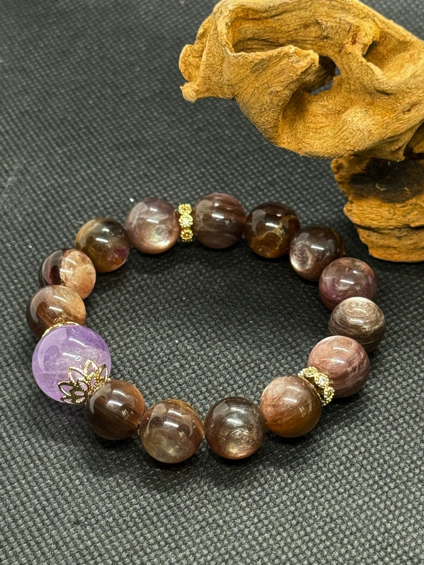 energy crystal bracelet｜Top Purple lithium mica•healing keep balance creativity紫锂云母的温柔相遇|治愈系“能量小枕头”