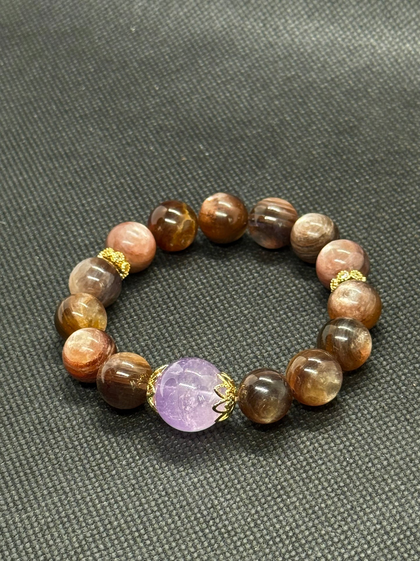 energy crystal bracelet｜Top Purple lithium mica•healing keep balance creativity紫锂云母的温柔相遇|治愈系“能量小枕头”
