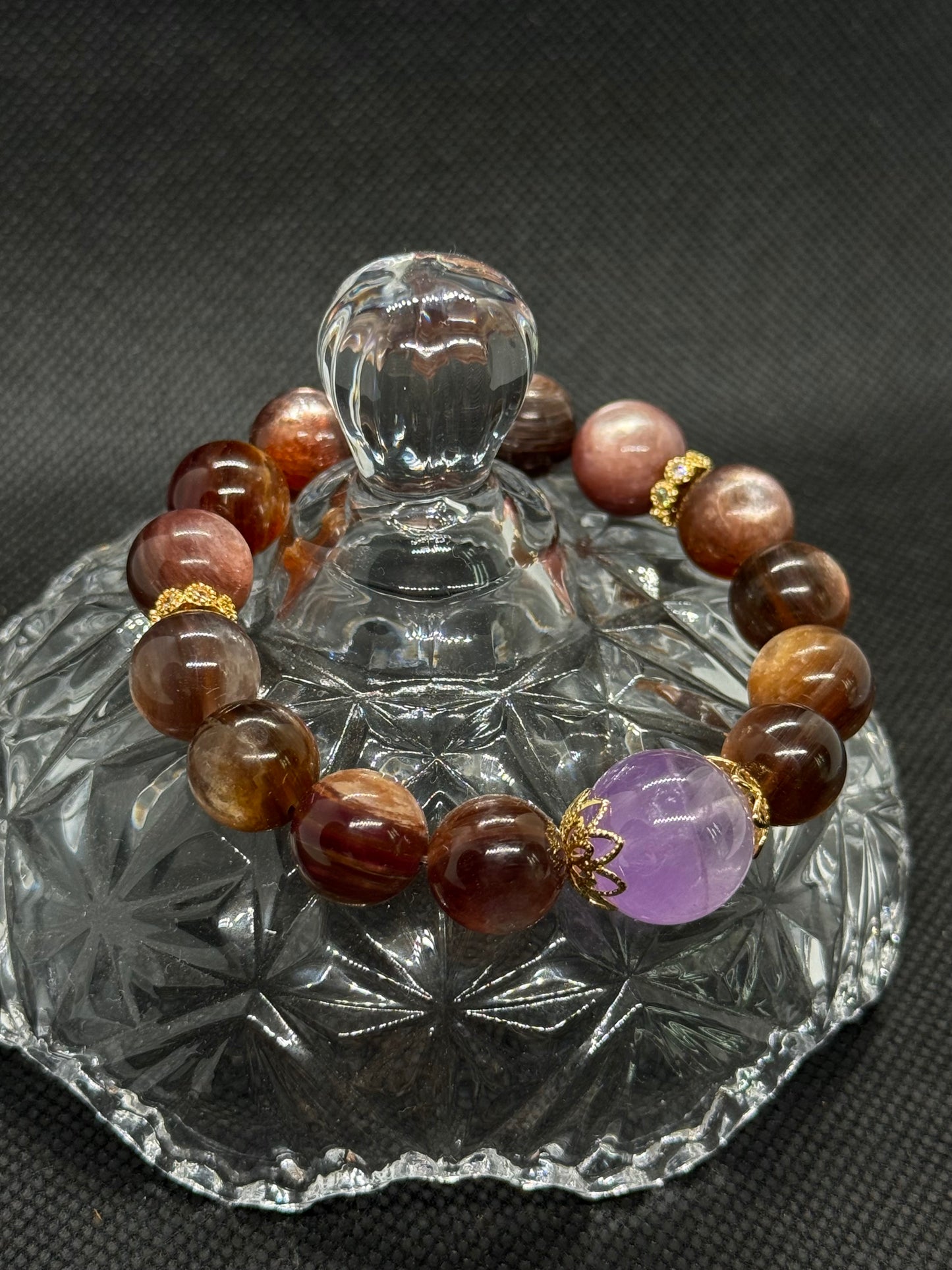 energy crystal bracelet｜Top Purple lithium mica•healing keep balance creativity紫锂云母的温柔相遇|治愈系“能量小枕头”