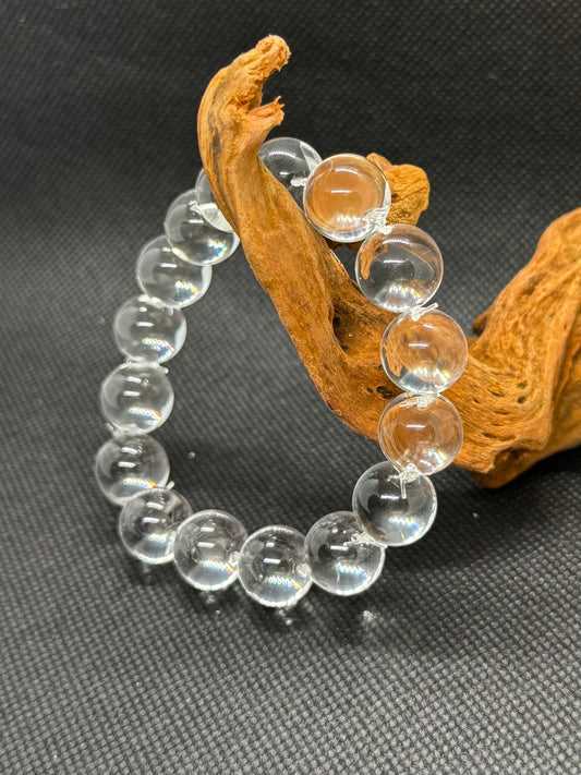 The Power of Pure Magnetic Fields ·White crystal bullseye bubble beads